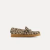 forte_forte Chaussures^mocassins en poulain animalier avec strass animalier