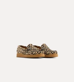 forte_forte Chaussures^mocassins en poulain animalier avec strass animalier
