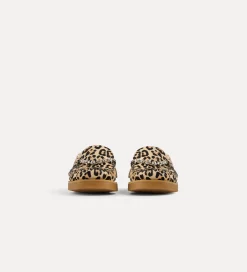 forte_forte Chaussures^mocassins en poulain animalier avec strass animalier