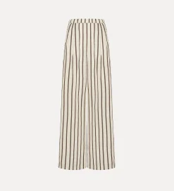 forte_forte Pantalons^pantalon à jambes larges à fines rayures orchidea