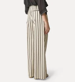 forte_forte Pantalons^pantalon à jambes larges à fines rayures orchidea