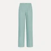 forte_forte Pantalons^pantalon à pinces en lin acqua