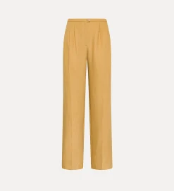 forte_forte Pantalons^pantalon à pinces en lin grano