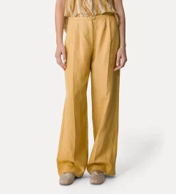 forte_forte Pantalons^pantalon à pinces en lin grano