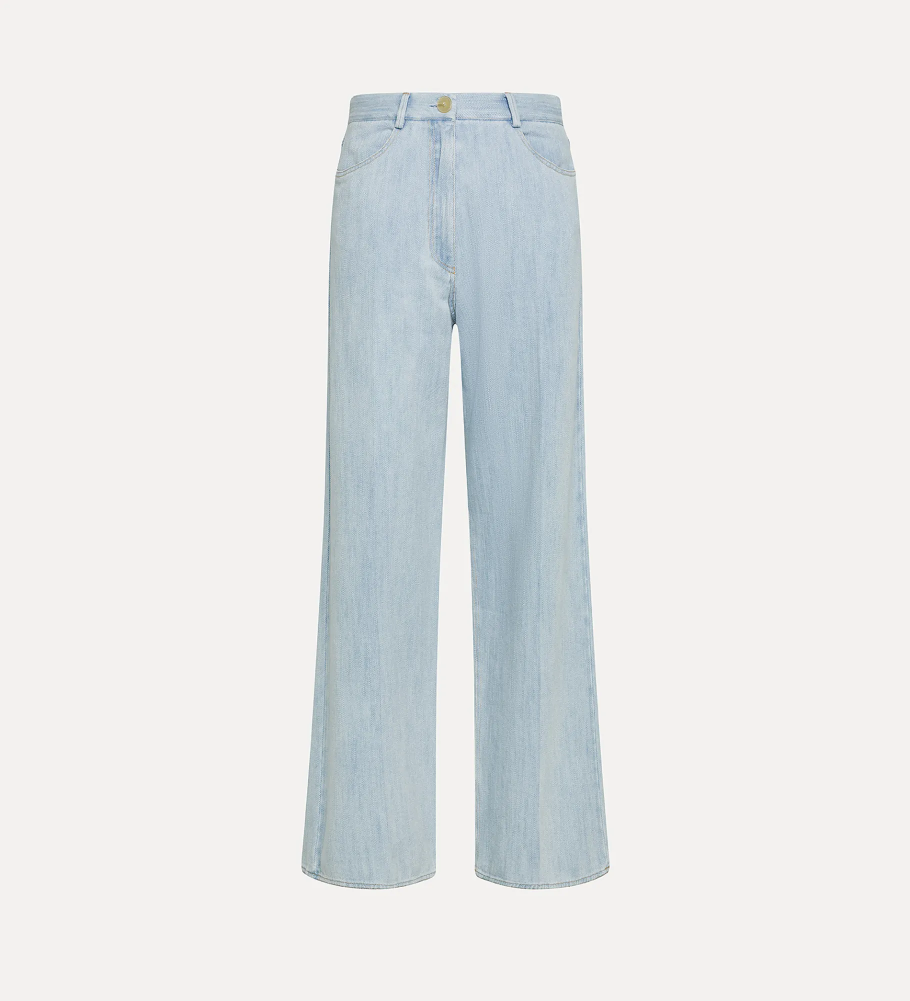 forte_forte Pantalons^pantalon à 5 poches bleach