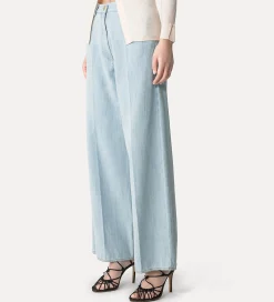 forte_forte Pantalons^pantalon à 5 poches bleach