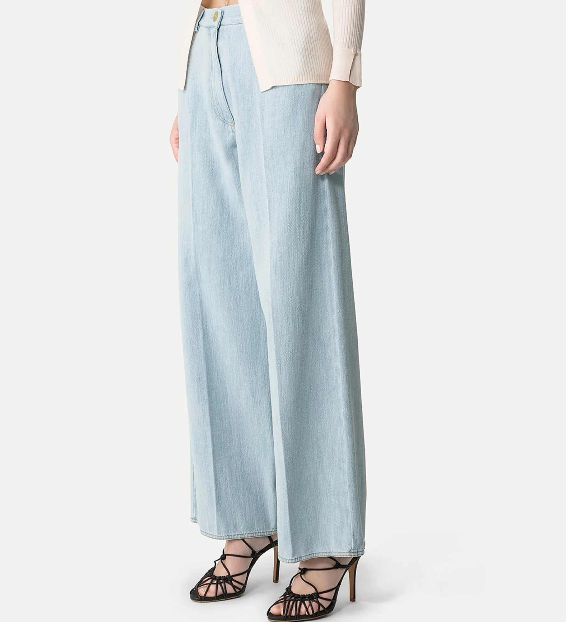 forte_forte Pantalons^pantalon à 5 poches bleach