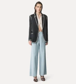 forte_forte Pantalons^pantalon à 5 poches bleach