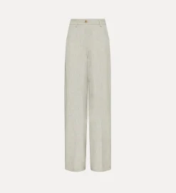 forte_forte Pantalons^pantalon à 5 poches pour femme fil à fil madreperla