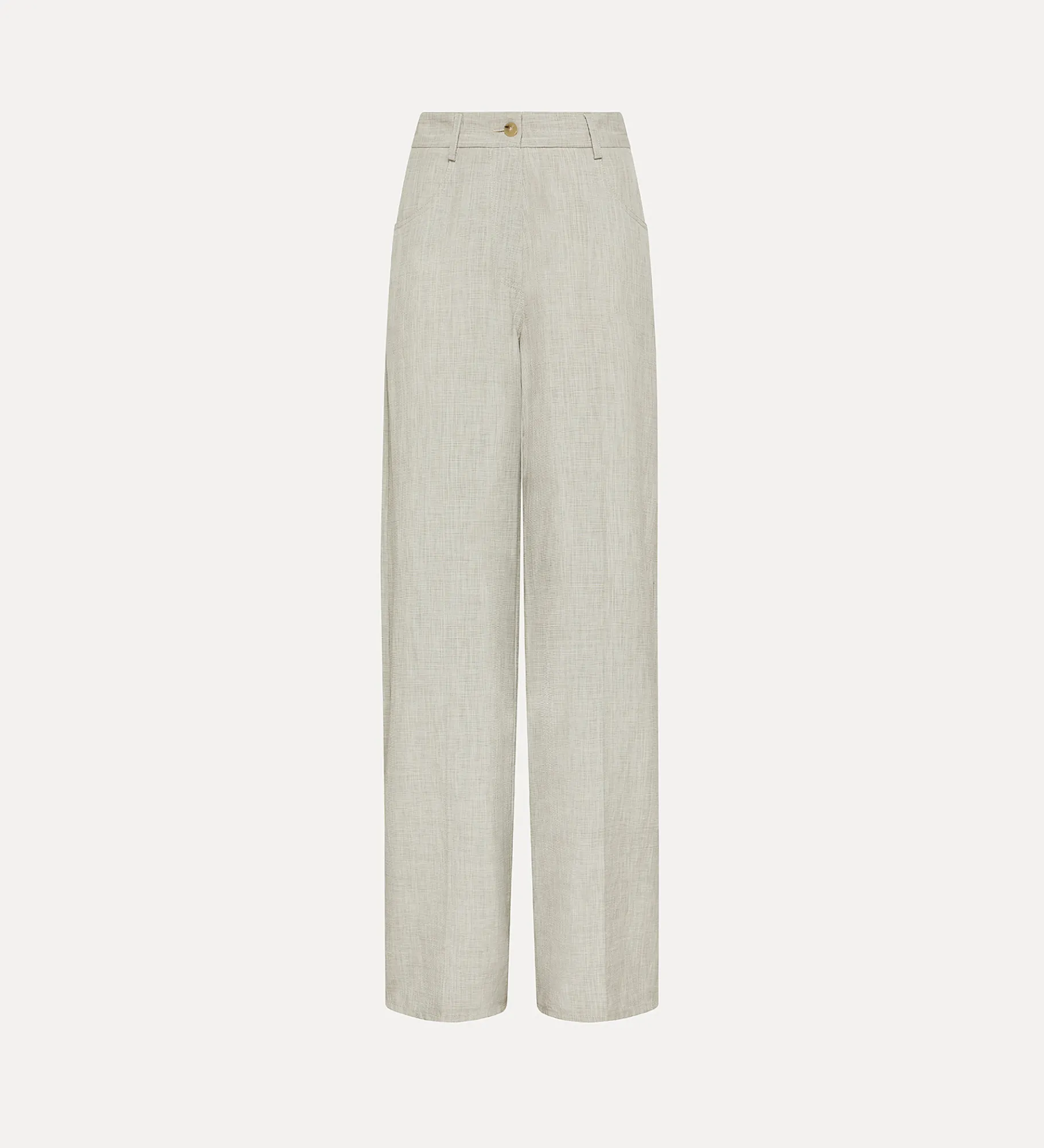 forte_forte Pantalons^pantalon à 5 poches pour femme fil à fil madreperla