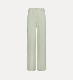 forte_forte Pantalons^pantalon à 5 poches pour femme fil à fil aloe