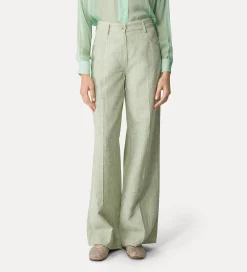 forte_forte Pantalons^pantalon à 5 poches pour femme fil à fil aloe