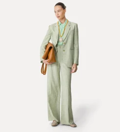 forte_forte Pantalons^pantalon à 5 poches pour femme fil à fil aloe