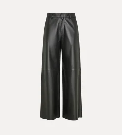 forte_forte Pantalons^pantalon ample en cuir nappa noir abisso