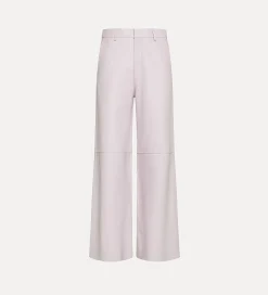 forte_forte Pantalons^pantalon ample en cuir nappa oyster