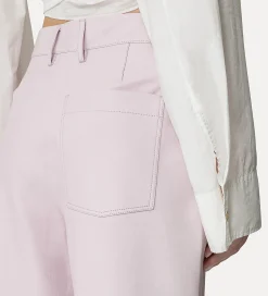 forte_forte Pantalons^pantalon ample en cuir nappa oyster