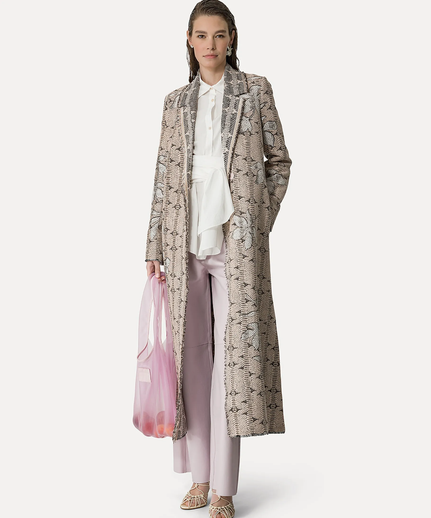 forte_forte Pantalons^pantalon ample en cuir nappa oyster