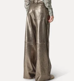 forte_forte Pantalons^pantalon ample en daim nid d'abeille gun metal