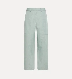 forte_forte Pantalons^pantalon cargo en lin mélangé bleu ciel breeze