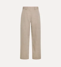 forte_forte Pantalons^pantalon cargo en lin mélangé sable dune