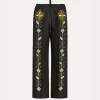 forte_forte Pantalons^pantalon en lin avec cordon coulissant pour femme noir