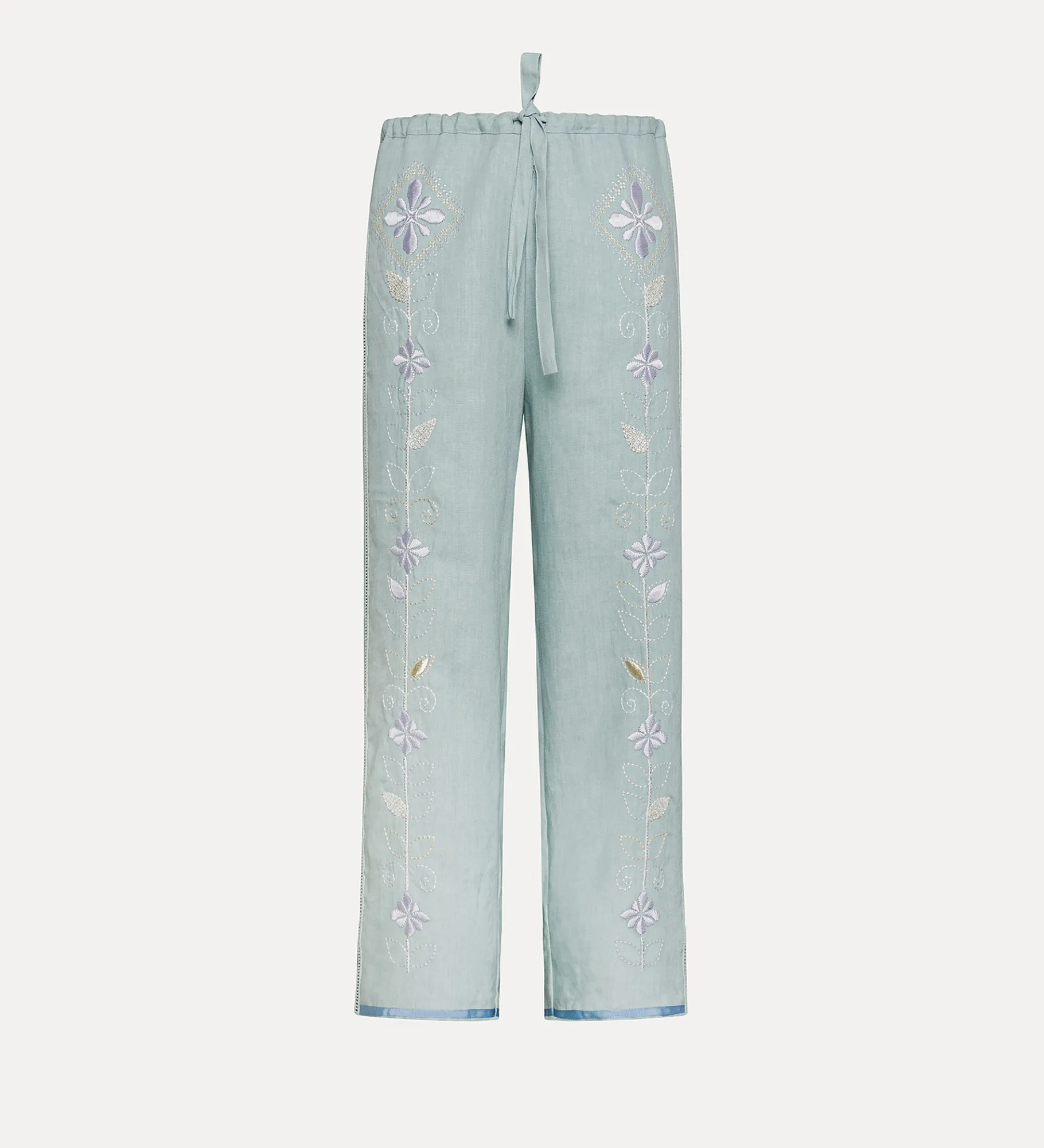 forte_forte Pantalons^pantalon en lin avec cordon coulissant pour femme acqua