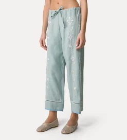 forte_forte Pantalons^pantalon en lin avec cordon coulissant pour femme acqua
