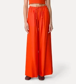 forte_forte Pantalons^pantalon en soie avec cordon coulissant papavero