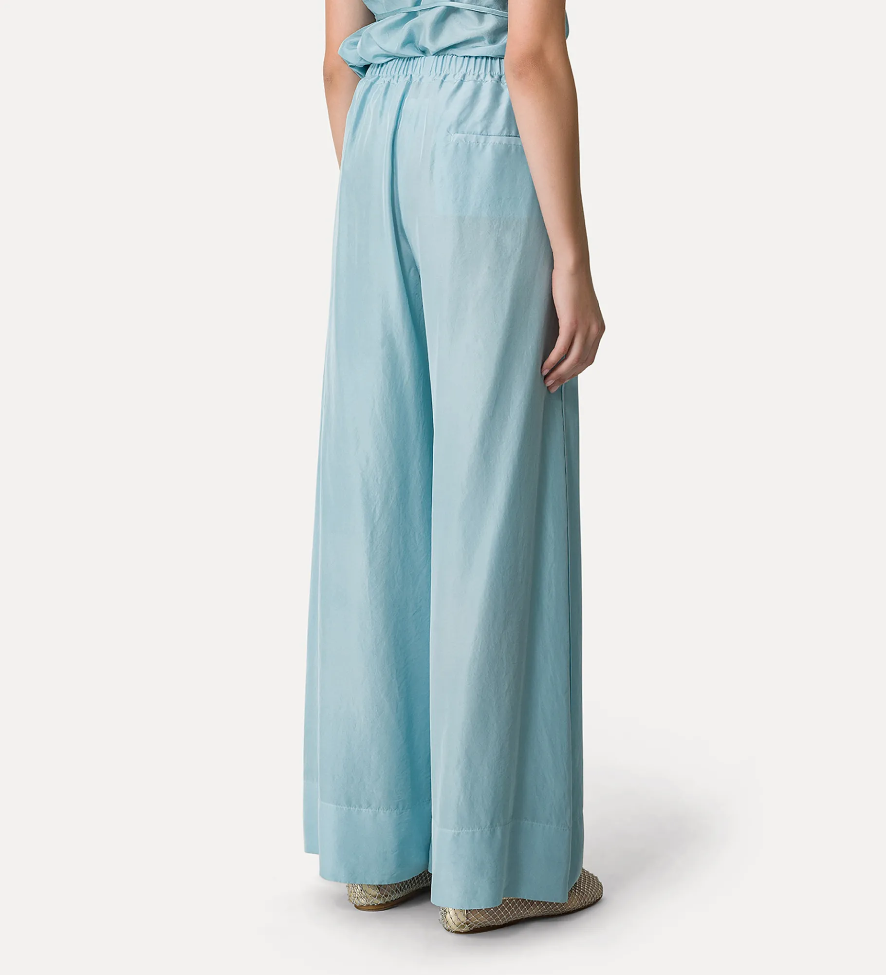 forte_forte Pantalons^pantalon en soie avec cordon coulissant acqua