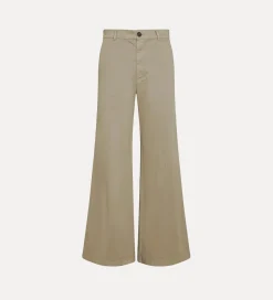 forte_forte Pantalons^pantalon en twill de coton taupe
