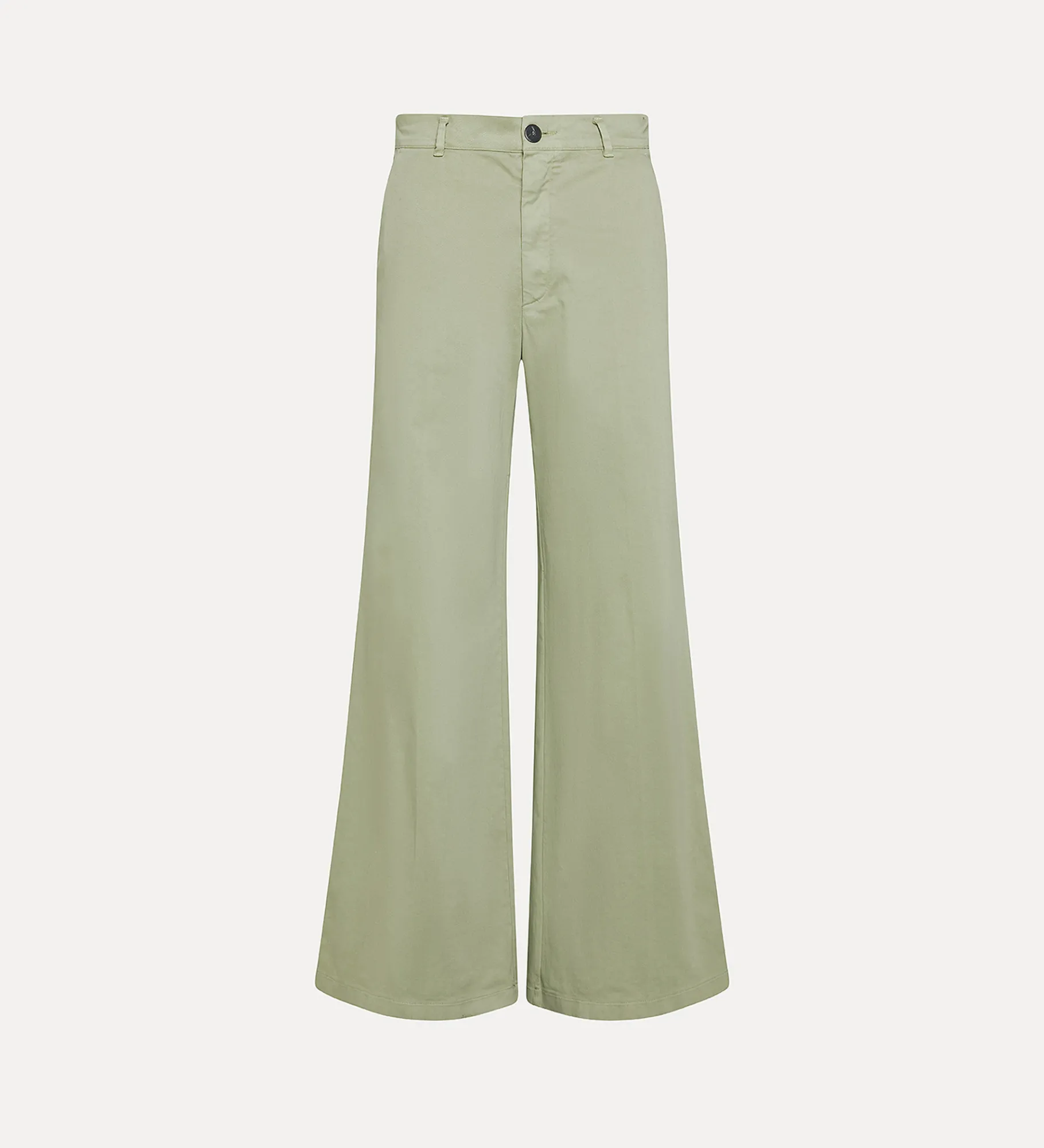 forte_forte Pantalons^pantalon essential en twill de coton émerisé olive