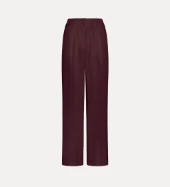 forte_forte Pantalons^pantalon élégant à taille haute en soie habotai black orchid