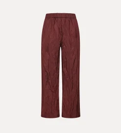 forte_forte Pantalons^pantalon pour femme avec élastique à la taille cacao