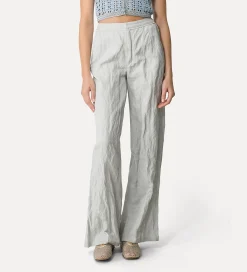 forte_forte Pantalons^pantalon évasé en coton crinckle madreperla