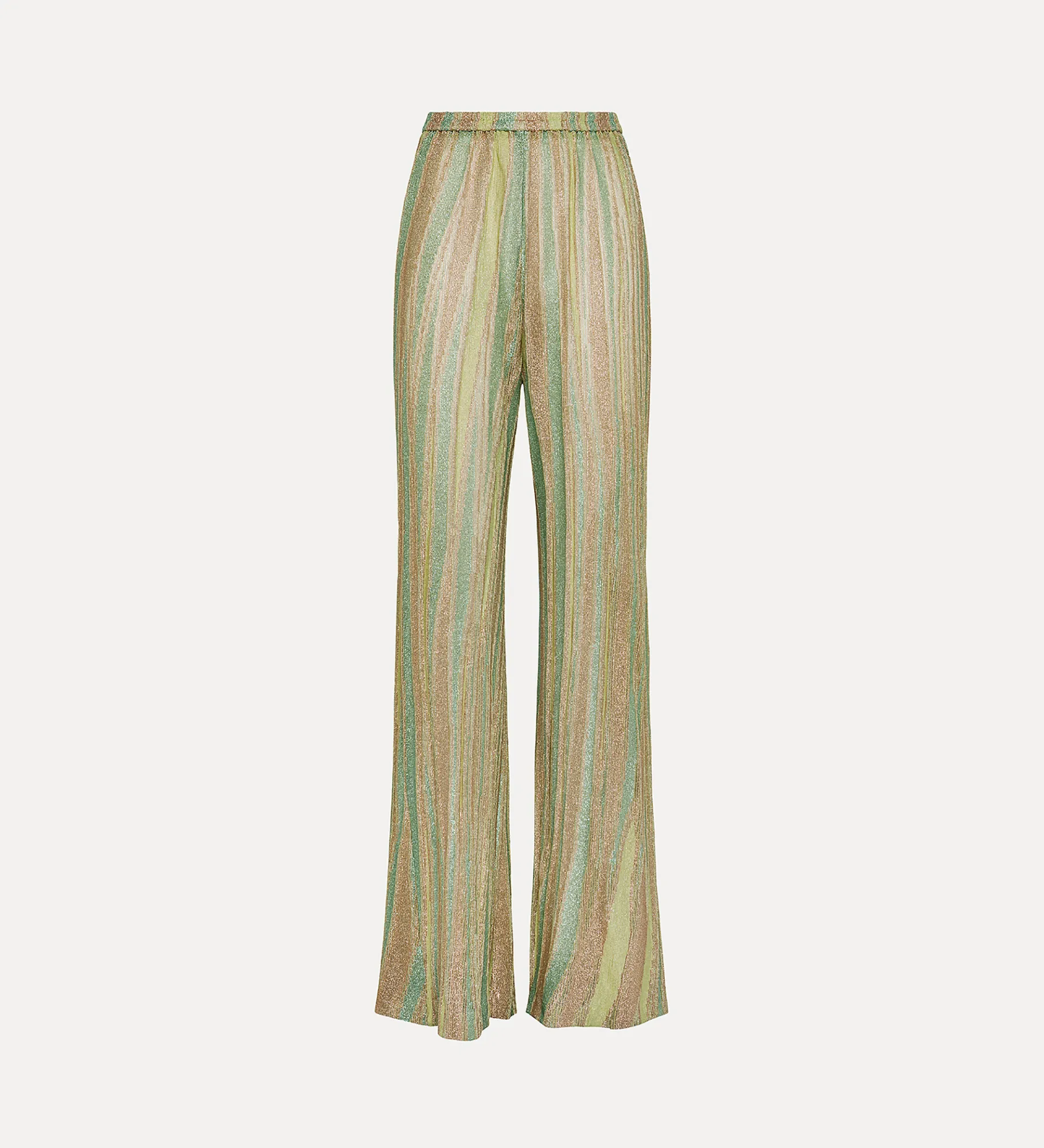 forte_forte Pantalons^pantalon évasé en jacquard lurex clorofilla