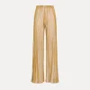 forte_forte Pantalons^pantalon évasé en jacquard lurex gold