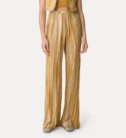 forte_forte Pantalons^pantalon évasé en jacquard lurex gold