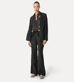 forte_forte Pantalons^pantalon évasé en satin noir