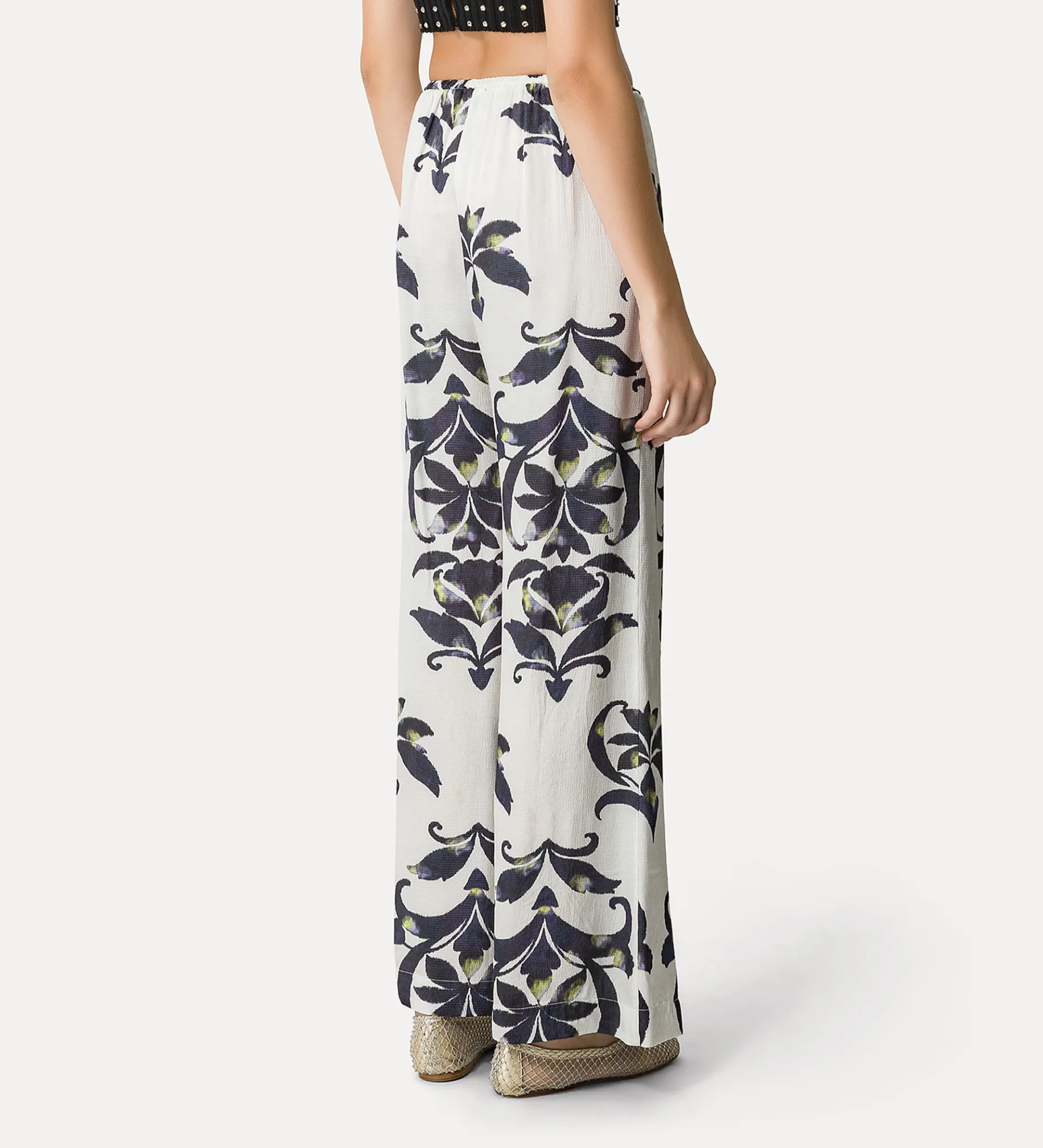 forte_forte Pantalons^pantalon évasé en satin “the secret lily” orchidea