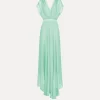 forte_forte Robes^robe à col croisé en chiffon mint