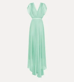 forte_forte Robes^robe à col croisé en chiffon mint