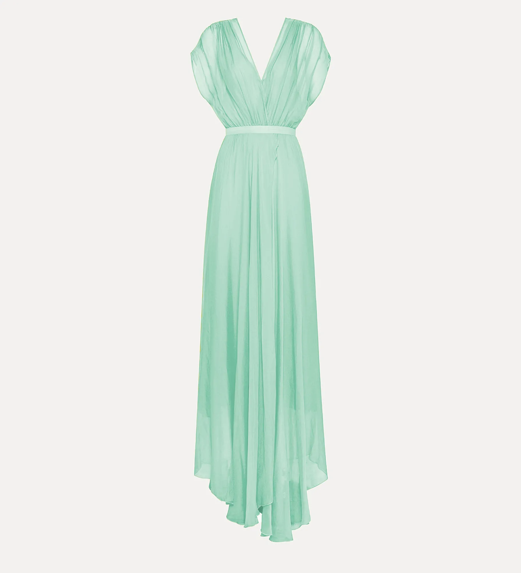 forte_forte Robes^robe à col croisé en chiffon mint