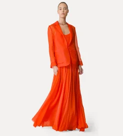 forte_forte Robes^robe à fines bretelles en soie habotai papavero