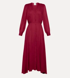 forte_forte Robes^robe à manches longues en voile ruby