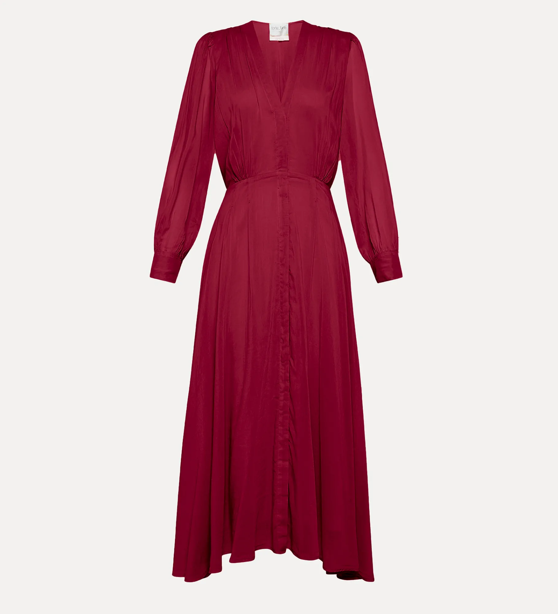 forte_forte Robes^robe à manches longues en voile ruby