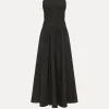 forte_forte Robes^robe bustier en popeline nero