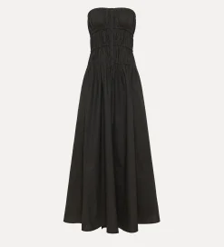 forte_forte Robes^robe bustier en popeline nero