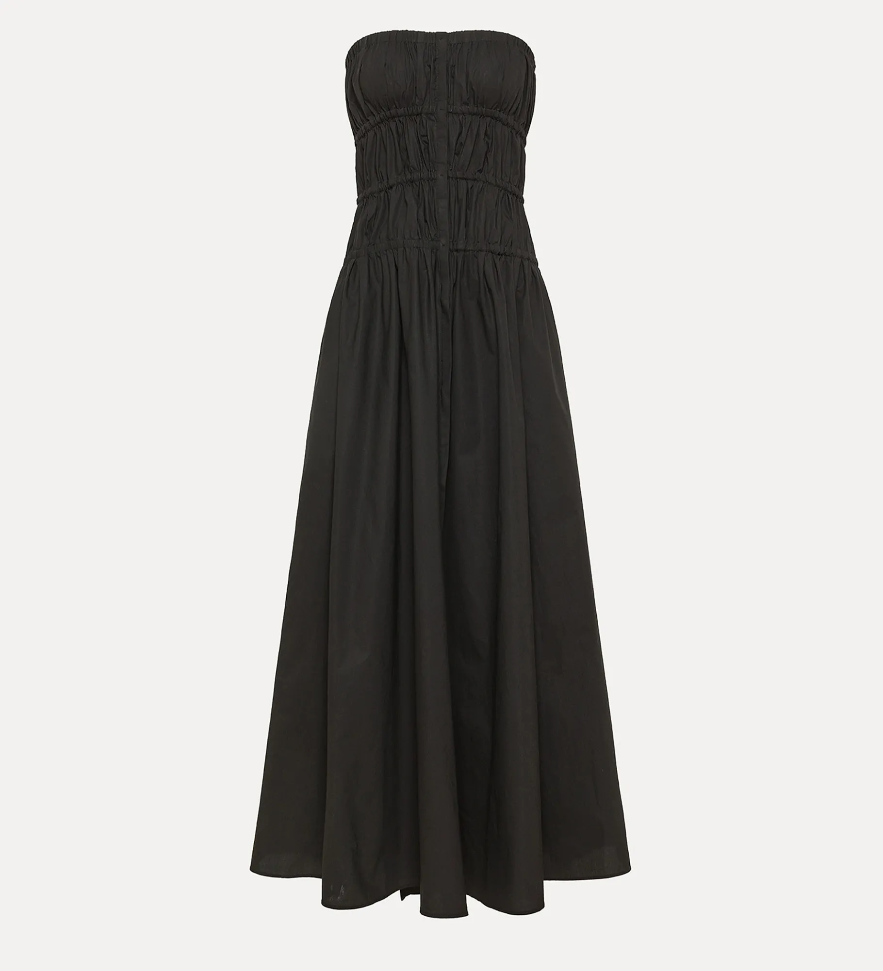 forte_forte Robes^robe bustier en popeline nero