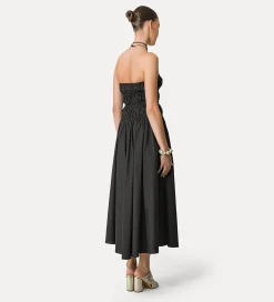 forte_forte Robes^robe bustier en popeline nero