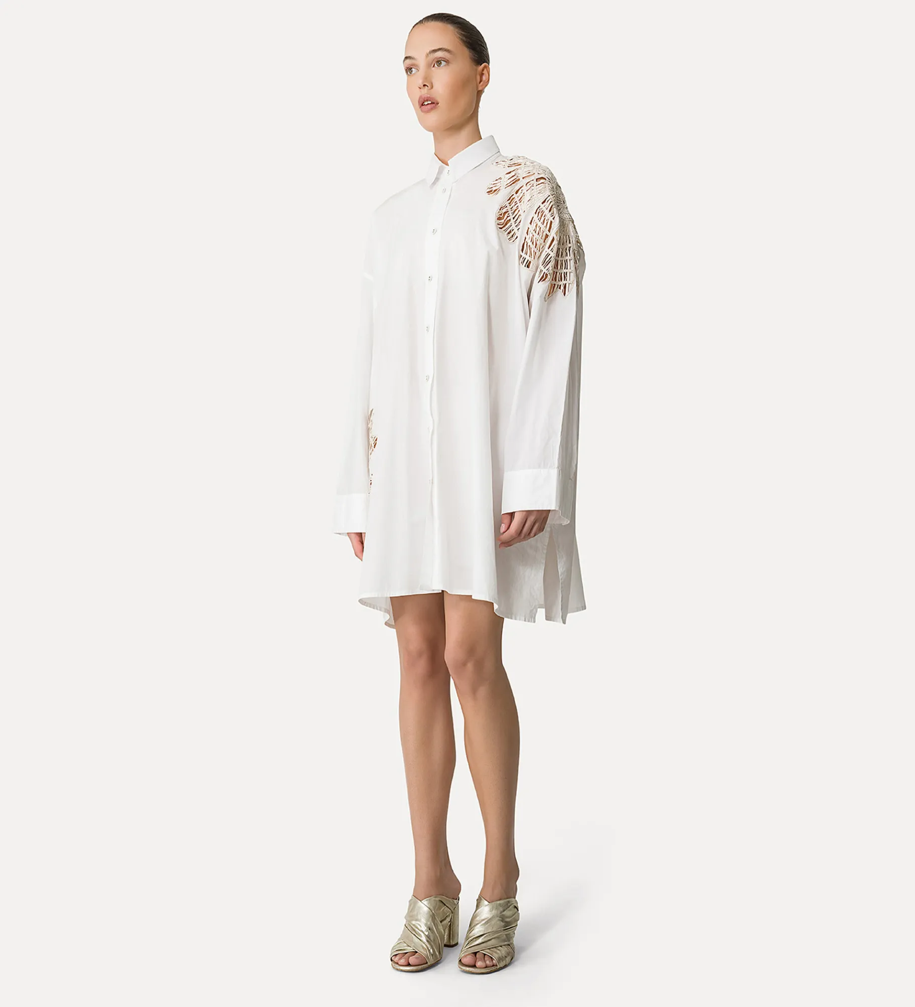 forte_forte Robes^robe chemise en popeline giglio